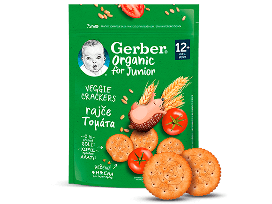 GERBER Organic krekry s rajčaty 100 g