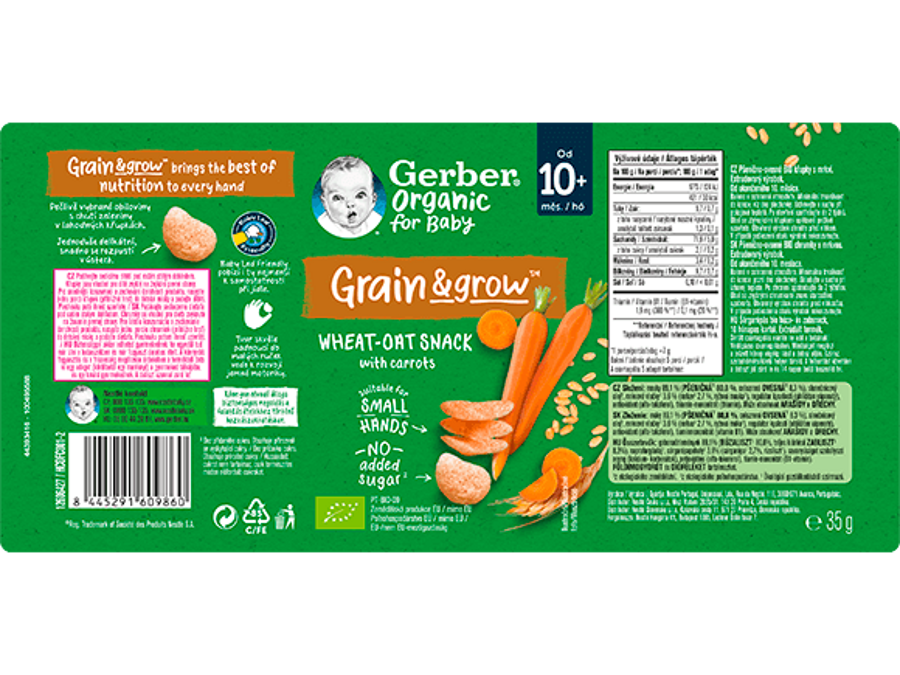 GERBER Organic křupky mrkev