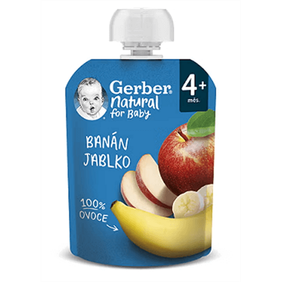 GERBER Natural kapsička banán a jablko 90 g