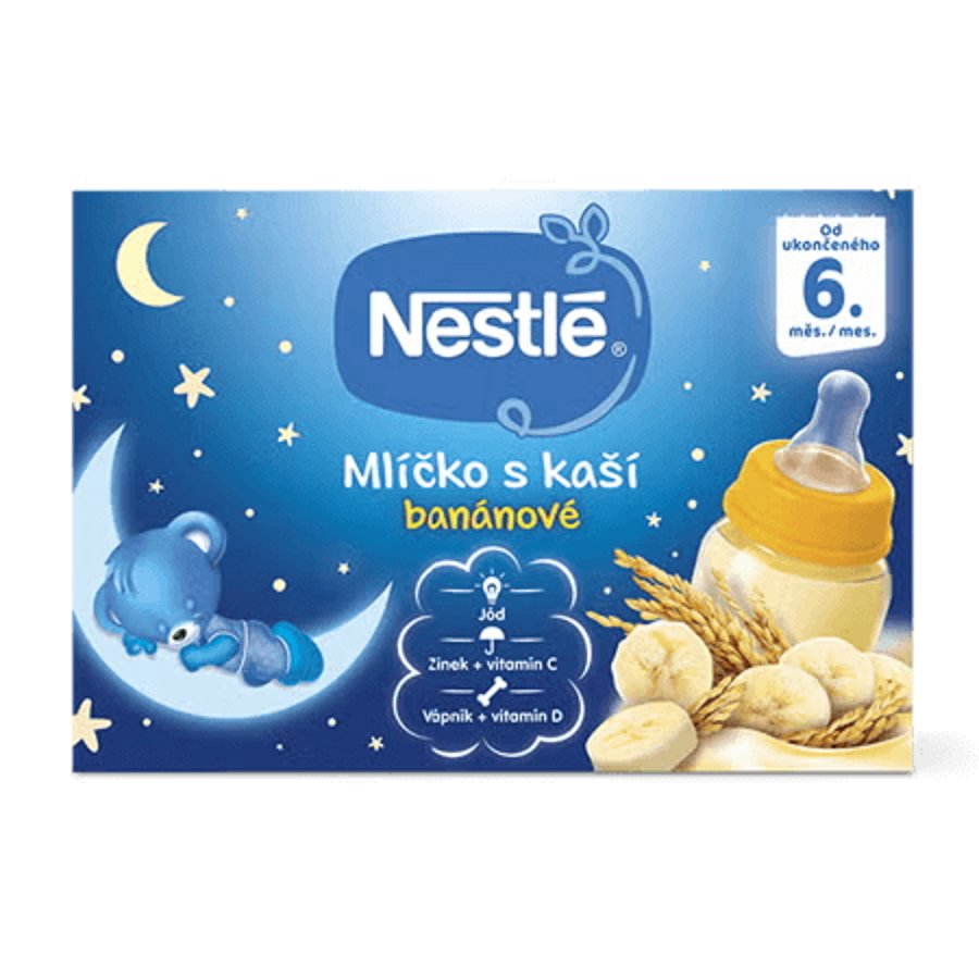 NESTLÉ Mlíčko s kaší banánové 2 x 200 ml