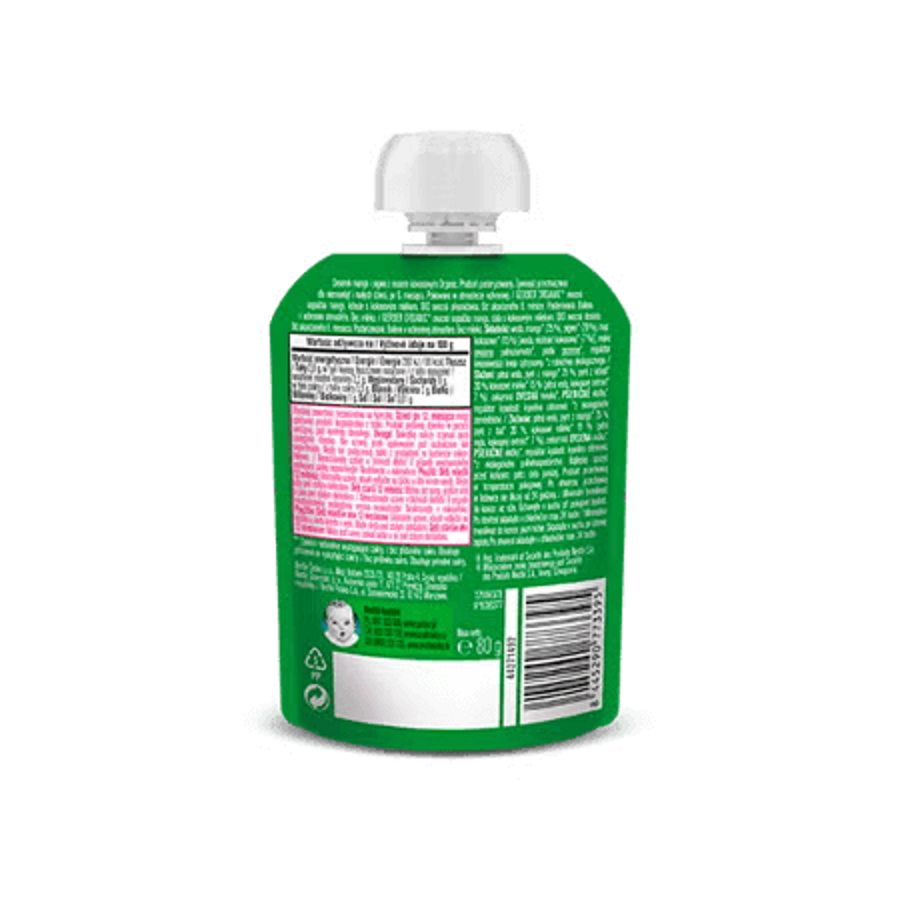 GERBER Organic ovocná kapsička mango a kdoule s kokosovým mlékem 80 g