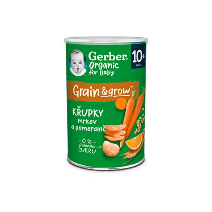 GERBER Organic křupky s mrkví a pomerančem 35 g