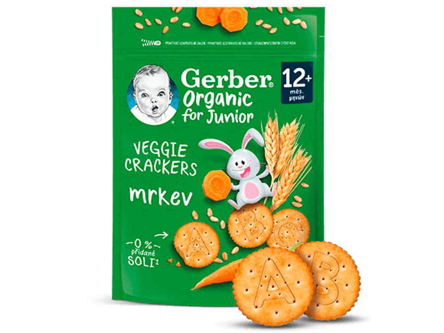 GERBER Organic krekry s mrkví 100 g
