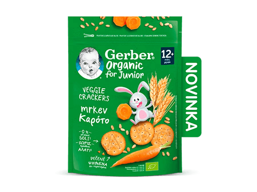 GERBER Organic krekry s mrkví 100 g