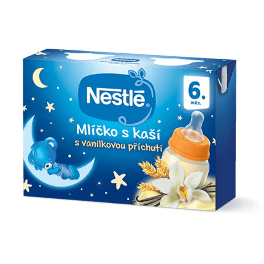 NESTLÉ Mlíčko s kaší​  s vanilkovou příchutí 2 x 200 ml