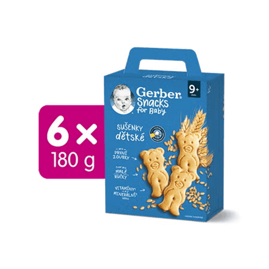 GERBER Snacks dětské sušenky 180 g