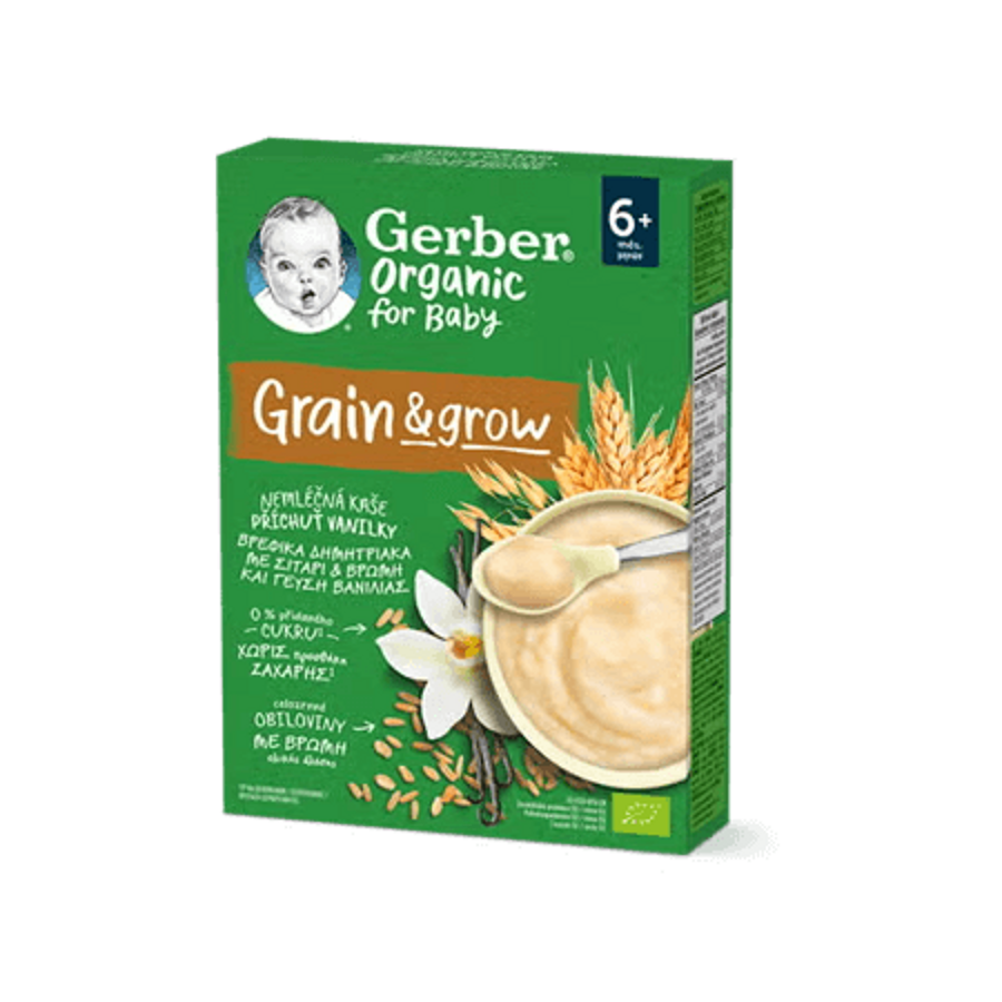 GERBER Organic nemléčná kaše s příchutí vanilky 200 g