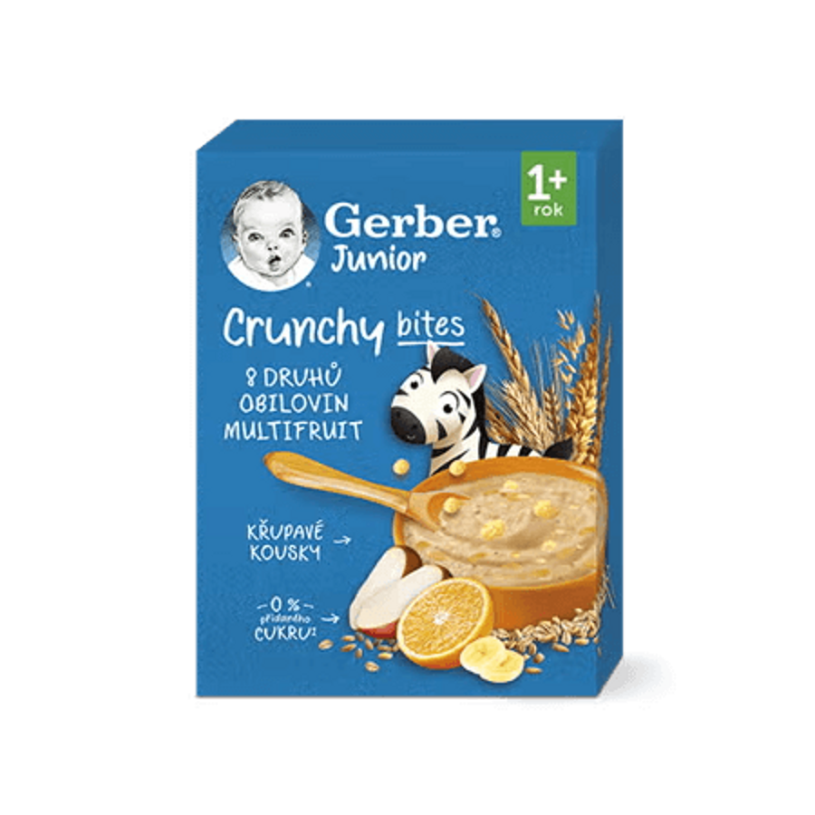 GERBER Junior nemléčná kaše ovocná s křupavými kousky 200 g