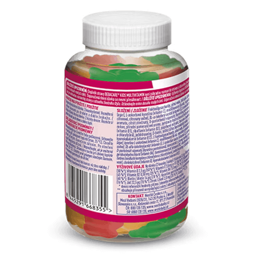 BEBACARE® KIDS GUMMIES MULTIVITAMIN, doplněk stravy, 162 g 