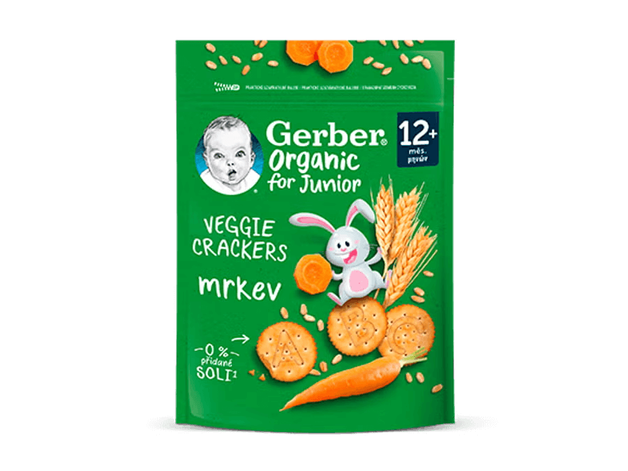 GERBER Organic krekry s mrkví 100 g