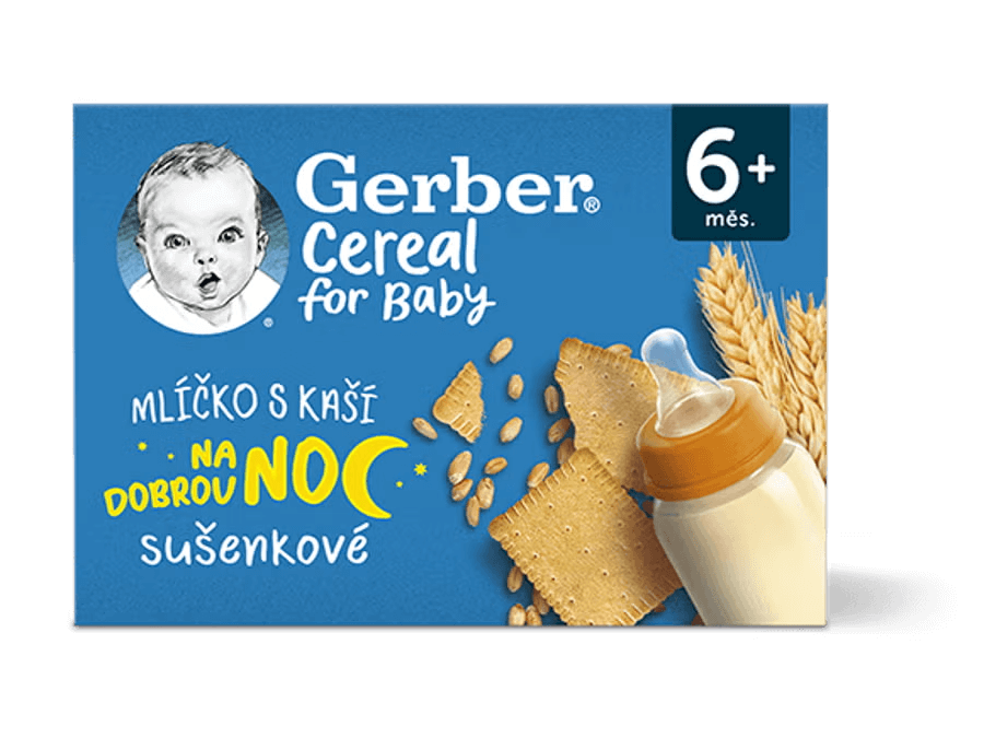 GERBER Cereal mlíčko s kaší sušenkové 2x200 ml