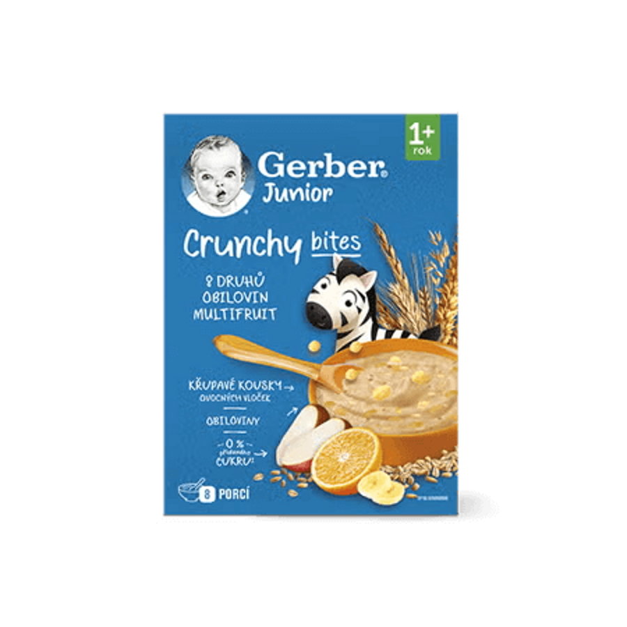 GERBER Junior nemléčná kaše ovocná s křupavými kousky 200 g