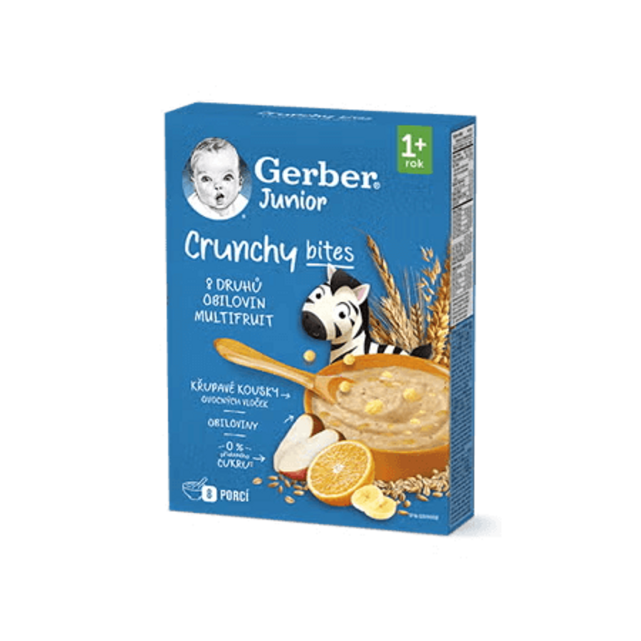 GERBER Junior nemléčná kaše ovocná s křupavými kousky 200 g