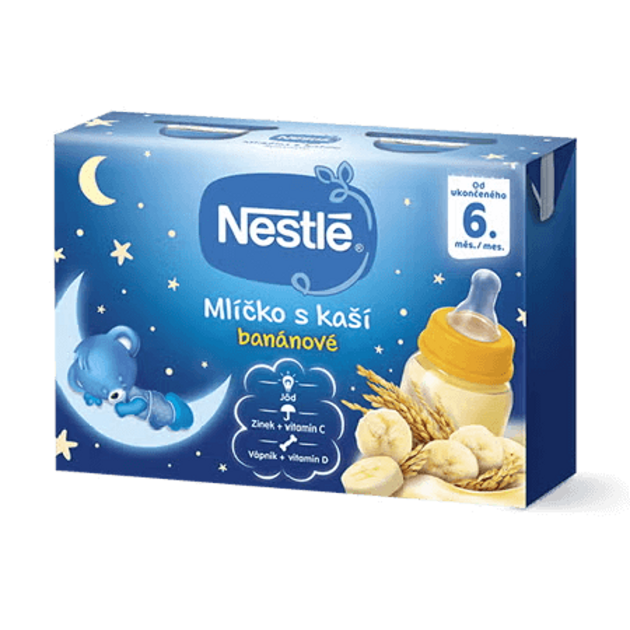 NESTLÉ Mlíčko s kaší banánové 2 x 200 ml