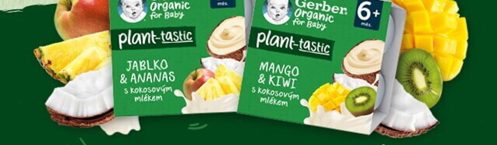 GERBER Organic 100% rostlinné dezerty GERBER Organic 100% rostlinné dezerty