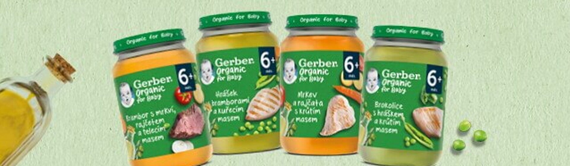 GERBER Organic maso-zeleninové príkrmy GERBER Organic maso-zeleninové príkrmy