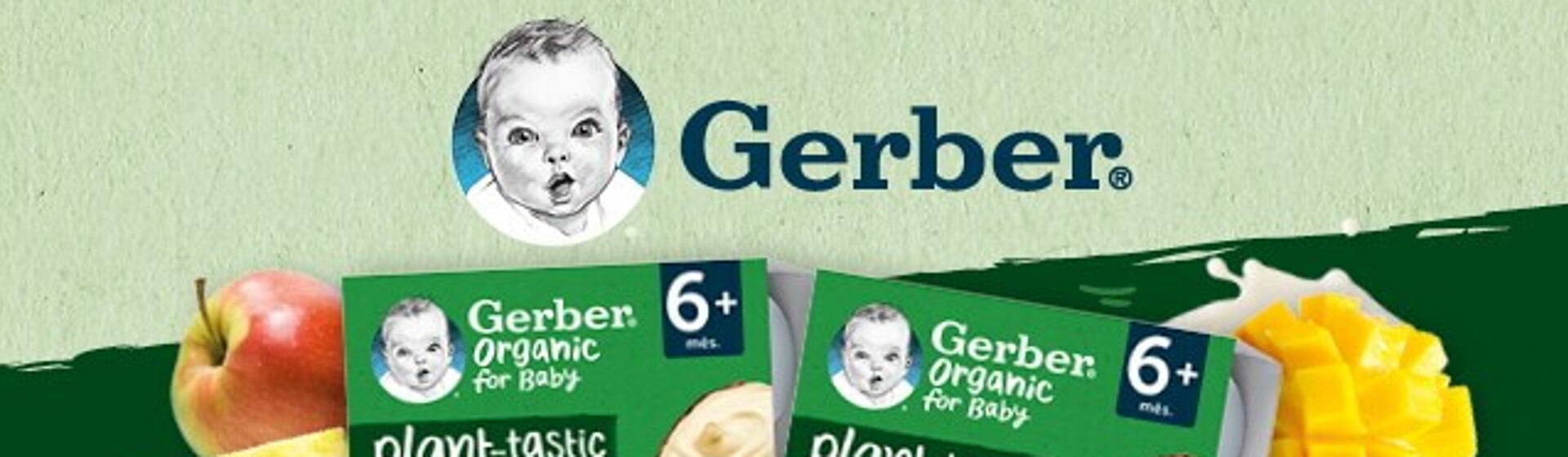 GERBER Organic 100% rastlinné dezerty GERBER Organic 100% rastlinné dezerty