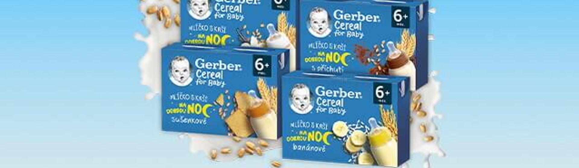 GERBER Cereal mliečko s kašou GERBER Cereal mliečko s kašou