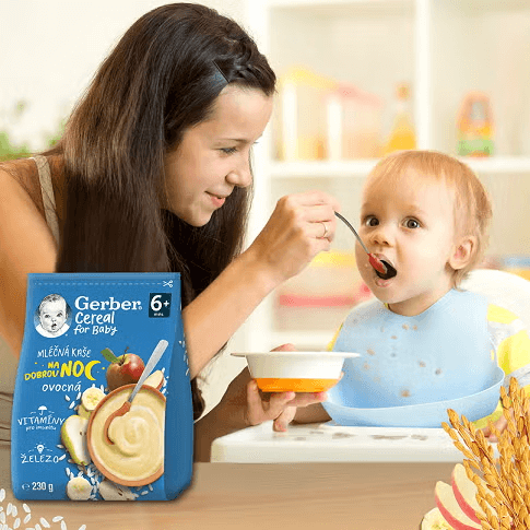 Benefity kaše GERBER Cereal ovocné na dobrou noc Benefity kaše GERBER Cereal ovocné na dobrou noc