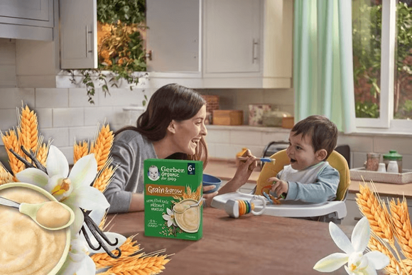 GERBER Organic nemléčná kaše s příchutí vanilky 200 g