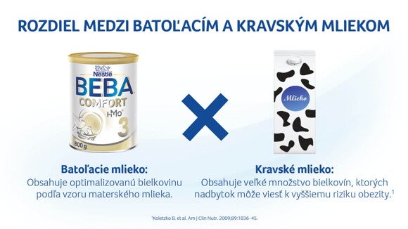 rozdiel medzi kravským a batoľacím mliekom rozdiel medzi kravským a batoľacím mliekom