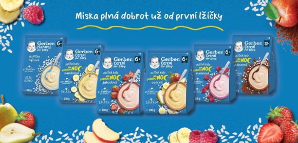 GERBER rýžové kaše GERBER rýžové kaše