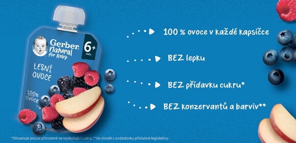 GERBER Natural kapsička lesní ovoce_benefity GERBER Natural kapsička lesní ovoce_benefity