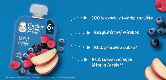 GERBER Natural kaspička lesní ovoce_benefity Sk GERBER Natural kaspička lesní ovoce_benefity SK