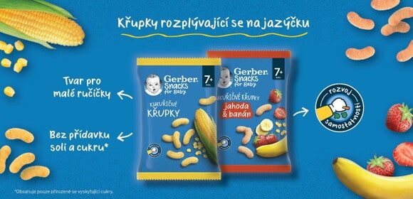 GERBER Snacks kukuřičné křupky