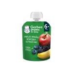 GERBER Organic kapsička jablko, banán, borůvka a ostružina 90 g