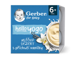 GERBER hello yogo mléčný dezert s příchutí vanilky 4x100 g