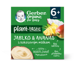 GERBER Organic rostlinný dezert s kokosovým mlékem jablko a ananas