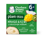 GERBER Organic dezert s kokosovým mlékem mango a kiwi
