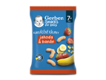 GERBER Snacks kukuřičné křupky jahoda a banán 28 g