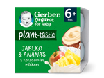 GERBER Organic 100% rostlinný dezert jablko a ananas GERBER Organic 100% rostlinný dezert jablko a ananas_hero