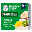 GERBER Organic 100% rostlinný dezert mango a kiwi_hero