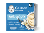 GERBER hello yogo mléčný dezert s příchutí vanilky 4x100 g GERBER hello yogo mléčný dezert s příchutí vanilky 4x100 g