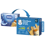 GERBER Cereal mlíčko s kaší sušenkové 2x200 ml GERBER Cereal mlíčko s kaší sušenkové 2x200 ml