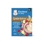 GERBER mléčná kaše pšenično-ovesná banán a malina 200 g