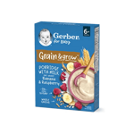 GERBER mléčná kaše pšenično-ovesná banán a malina 200 g