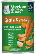 GERBER Organic křupky s mrkví a pomerančem 35 g