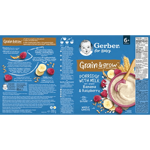 GERBER mléčná kaše pšenično-ovesná banán a malina 200 g