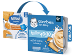 GERBER hello yogo mléčný dezert se sušenkami 4x100 g